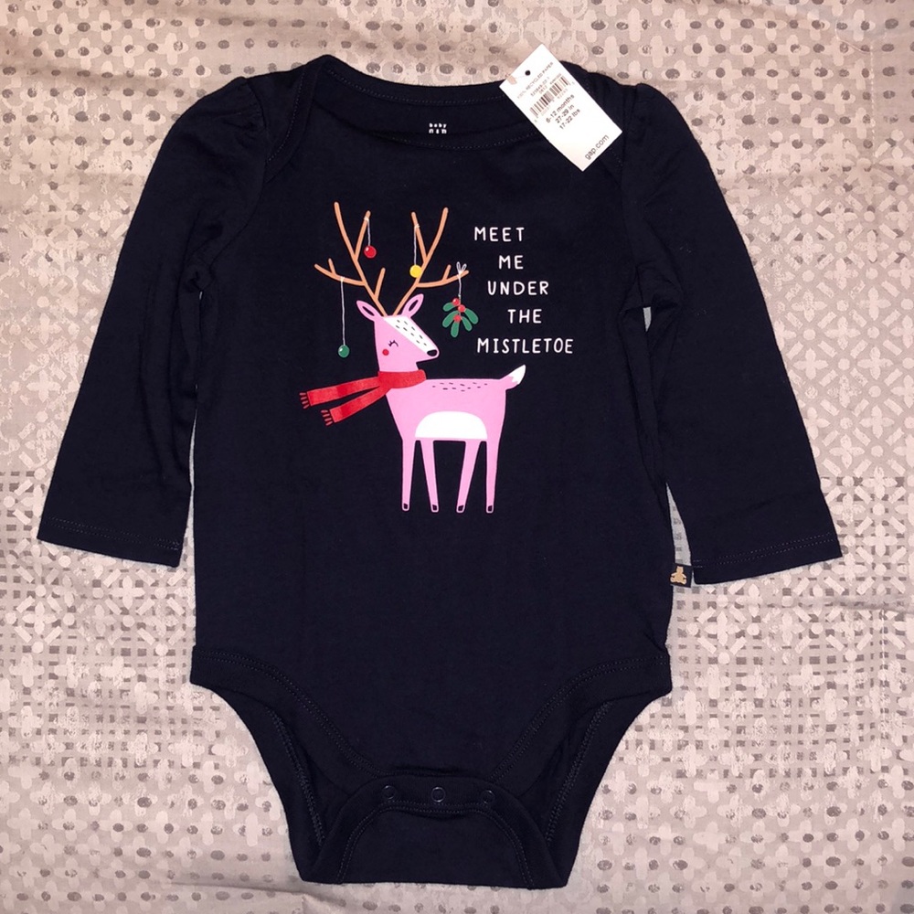 NWT Baby Gap Long Sleeve Onsie, 6-12M